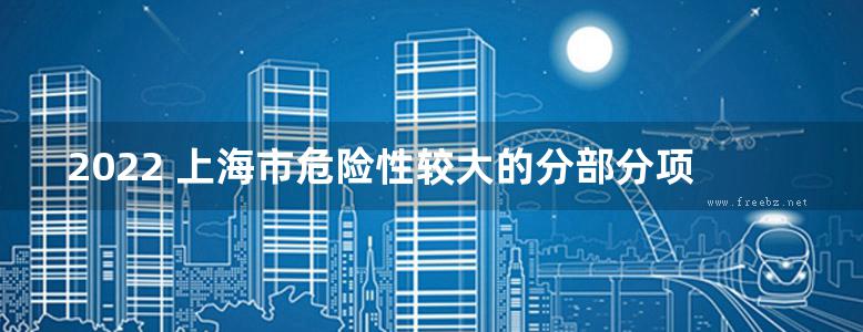 2022 上海市危险性较大的分部分项工程 施工方案编制及审查要点